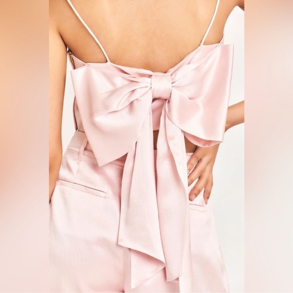 LoveShackFancy Roseanna Silk Sleeveless Crop Top NWT S in Macchiato - Picture 3 of 12